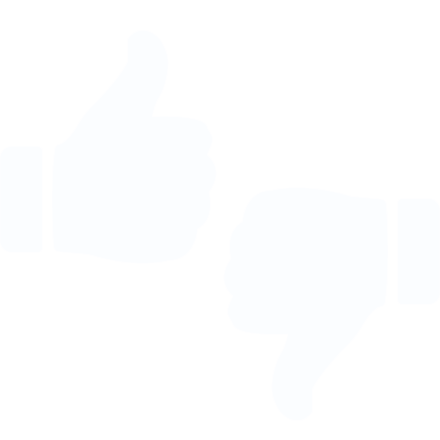 Thumb up and thumb down feedback icon